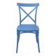 Καρέκλα Crossie pakoworld στοιβαζόμενη pp σε απόχρωση μπλε 38x46.5x82εκ