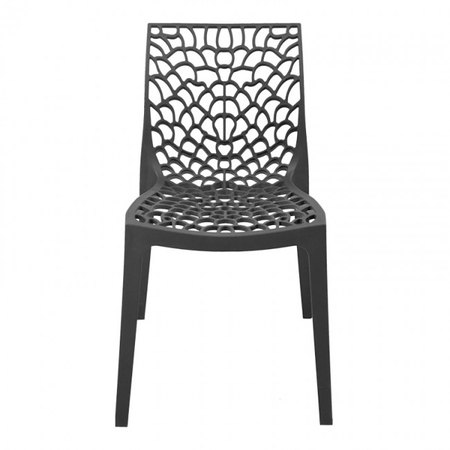 Καρέκλα στοιβαζόμενη Hush pakoworld pp σε ανθρακί απόχρωση 50x57x81εκ Καρέκλα στοιβαζόμενη Hush pakoworld pp σε ανθρακί απόχρωση 50x57x81εκ