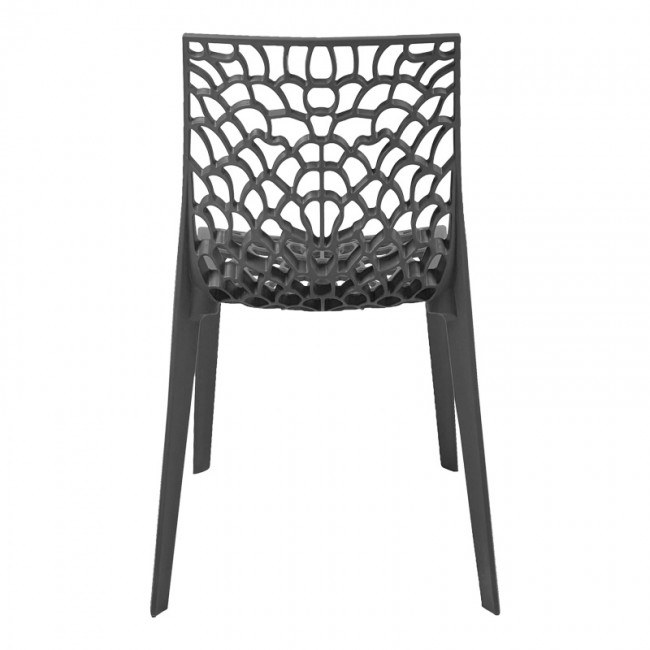 Καρέκλα στοιβαζόμενη Hush pakoworld pp σε ανθρακί απόχρωση 50x57x81εκ Καρέκλα στοιβαζόμενη Hush pakoworld pp σε ανθρακί απόχρωση 50x57x81εκ