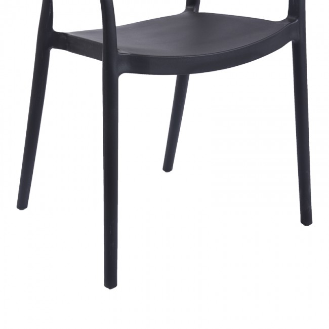 Πολυθρόνα Ankara pakoworld στοιβαζόμενη pp-pe rattan σε μαύρη-φυσική απόχρωση 54x55.5x77εκ Πολυθρόνα Ankara pakoworld στοιβαζόμενη pp-pe rattan σε μαύρη-φυσική απόχρωση 54x55.5x77εκ