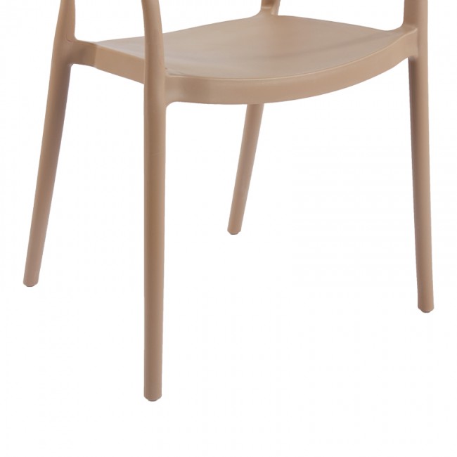 Πολυθρόνα Ankara pakoworld στοιβαζόμενη pp-pe rattan σε μόκα-φυσική απόχρωση 54x55.5x77εκ Πολυθρόνα Ankara pakoworld στοιβαζόμενη pp-pe rattan σε μόκα-φυσική απόχρωση 54x55.5x77εκ