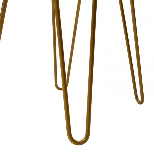 Κομοδίνο Isla pakoworld χρώμα λευκό painting-χρυσό 42x35x55εκ Κομοδίνο Isla pakoworld χρώμα λευκό painting-χρυσό 42x35x55εκ