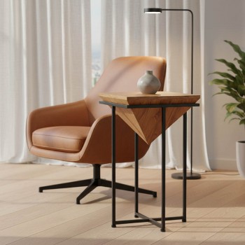 Βοηθητικό τραπέζι Miles ΙΙ pakoworld μασίφ ξύλο ακακίας σε φυσική απόχρωση με μαύρα μεταλλικά πόδια 29x29x54εκ Βοηθητικό τραπέζι Miles ΙΙ pakoworld μασίφ ξύλο ακακίας σε φυσική απόχρωση με μαύρα μεταλλικά πόδια 29x29x54εκ