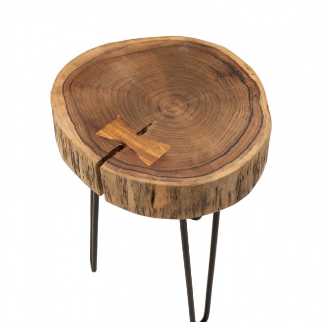 Βοηθητικό τραπέζι Tripp Ι pakoworld μασίφ ξύλο ακακίας σε φυσική απόχρωση-μαύρα μεταλλικά πόδια Φ32x47εκ Βοηθητικό τραπέζι Tripp Ι pakoworld μασίφ ξύλο ακακίας σε φυσική απόχρωση-μαύρα μεταλλικά πόδια Φ32x47εκ