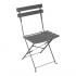 Καρέκλα Bistro pakoworld μεταλλική αναδιπλούμενη σε ανθρακί απόχρωση 42x46x82εκ