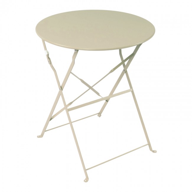 Τραπεζι Bistro pakoworld μεταλλικό αναδιπλούμενο σε μπεζ απόχρωση Φ60x71εκ Τραπεζι Bistro pakoworld μεταλλικό αναδιπλούμενο σε μπεζ απόχρωση Φ60x71εκ