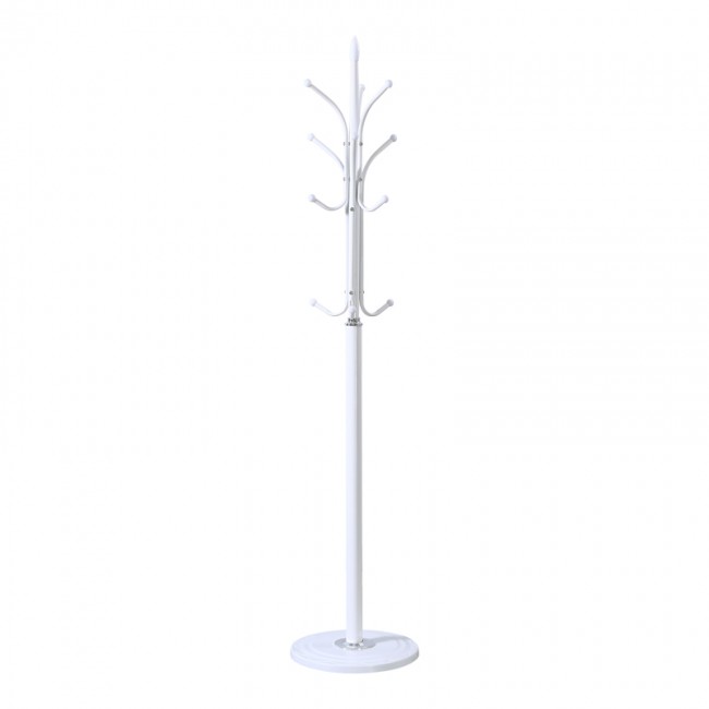 Καλόγερος Keleste pakoworld μέταλλο σε λευκή απόχρωση Φ37x175εκ