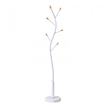 Καλόγερος Portu pakoworld μέταλλο σε λευκή-φυσική απόχρωση Φ30x170εκ