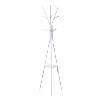 Καλόγερος Denner pakoworld μέταλλο σε λευκή απόχρωση 48.5x48.5x180εκ