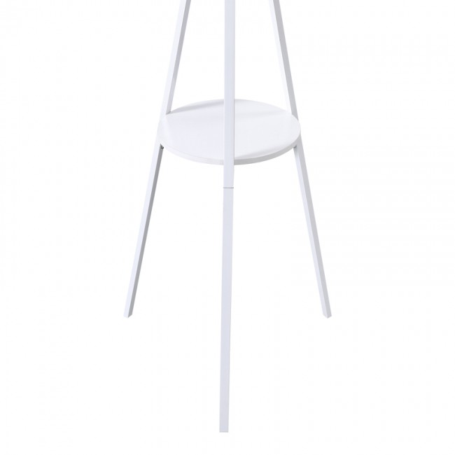 Καλόγερος Denner pakoworld μέταλλο σε λευκή απόχρωση 48.5x48.5x180εκ