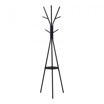 Καλόγερος Denner pakoworld μέταλλο σε μαύρη απόχρωση 48.5x48.5x180εκ