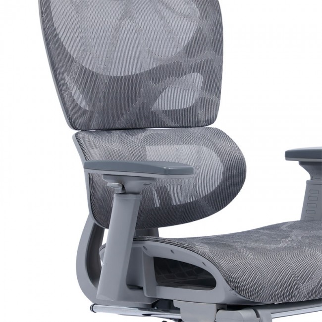 Καρέκλα γραφείου διευθυντή με υποπόδιο Thelonius pakoworld mesh γκρι Καρέκλα γραφείου διευθυντή με υποπόδιο Thelonius pakoworld mesh γκρι