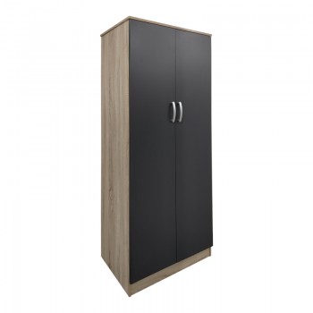 Ντουλάπα δίφυλλη Lego pakoworld σε sonoma-ανθρακί απόχρωση 80x42x180εκ Ντουλάπα δίφυλλη Lego pakoworld σε sonoma-ανθρακί απόχρωση 80x42x180εκ