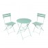 Τραπεζαρία Bistro pakoworld σετ 3τεμ μεταλλική αναδιπλούμενη σε μέντα απόχρωση Φ60x71εκ