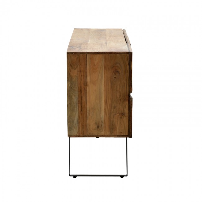 Μπουφές Imena pakoworld μασίφ ξύλο Acacia σε φυσική απόχρωση με μαύρα μεταλλικά πόδια 148x43.5x86εκ Μπουφές Imena pakoworld μασίφ ξύλο Acacia σε φυσική απόχρωση με μαύρα μεταλλικά πόδια 148x43.5x86εκ