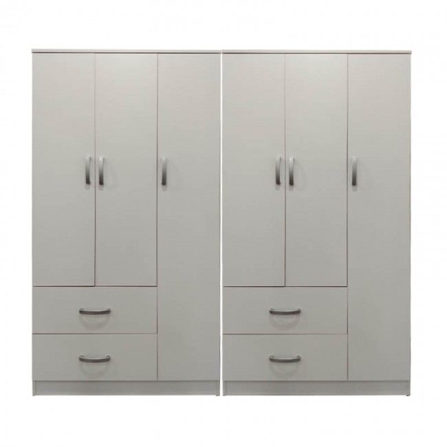 Ντουλάπα εξάφυλλη Lego pakoworld λευκή 180x42x180εκ Ντουλάπα εξάφυλλη Lego pakoworld λευκή 180x42x180εκ