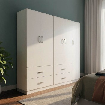 Ντουλάπα πεντάφυλλη Lego pakoworld λευκή 170x42x180εκ Ντουλάπα πεντάφυλλη Lego pakoworld λευκή 170x42x180εκ