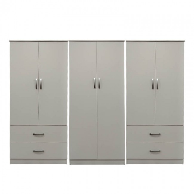 Ντουλάπα εξάφυλλη Lego pakoworld λευκή 240x42x180εκ Ντουλάπα εξάφυλλη Lego pakoworld λευκή 240x42x180εκ