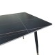 Τραπέζι Pembe pakoworld sintered stone μαύρη όψη μαρμάρου με μαύρα μεταλλικά πόδια 140x80x75εκ Τραπέζι Pembe pakoworld sintered stone μαύρη όψη μαρμάρου με μαύρα μεταλλικά πόδια 140x80x75εκ