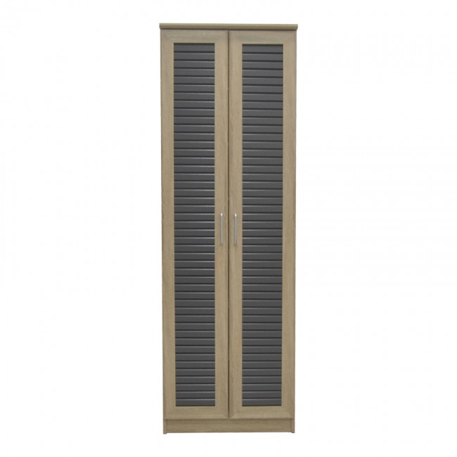 Παπουτσοθήκη-ντουλάπα SANTE pakoworld 21 ζεύγων σε sonoma-ανθρακί απόχρωση 60x37x183εκ Παπουτσοθήκη-ντουλάπα SANTE pakoworld 21 ζεύγων σε sonoma-ανθρακί απόχρωση 60x37x183εκ