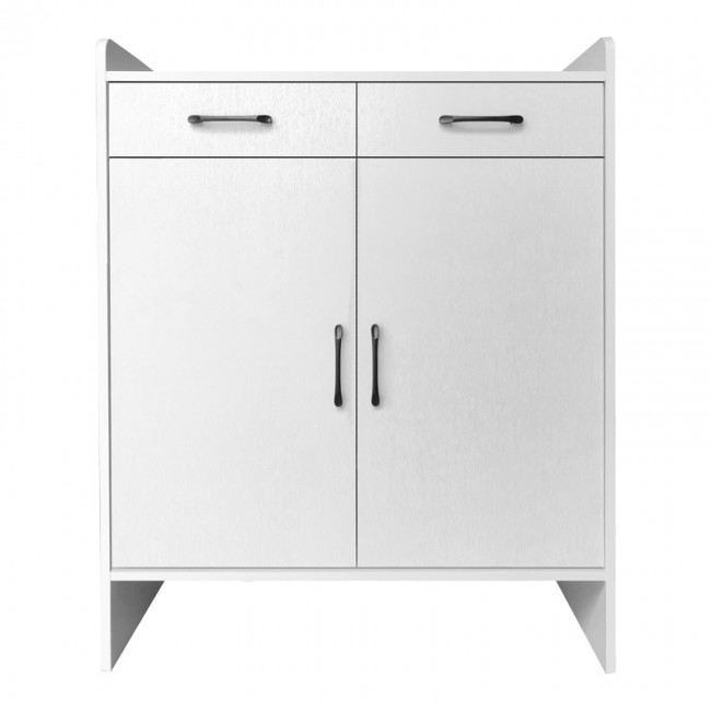 Παπουτσοθήκη Gazen pakoworld 12 ζεύγων με συρτάρια σε λευκή απόχρωση 80x33x100εκ