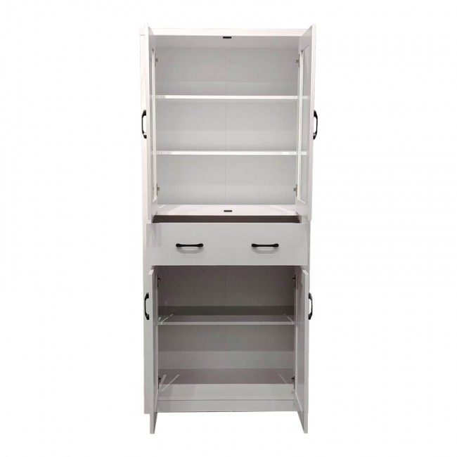 Βιτρίνα-ντουλάπα Nisso pakoworld σε λευκή απόχρωση 80x40x183.5εκ