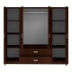 Ντουλάπα τετράφυλλη Royal pakoworld με συρτάρια wenge 200x58x177εκ Ντουλάπα τετράφυλλη Royal pakoworld με συρτάρια wenge 200x58x177εκ