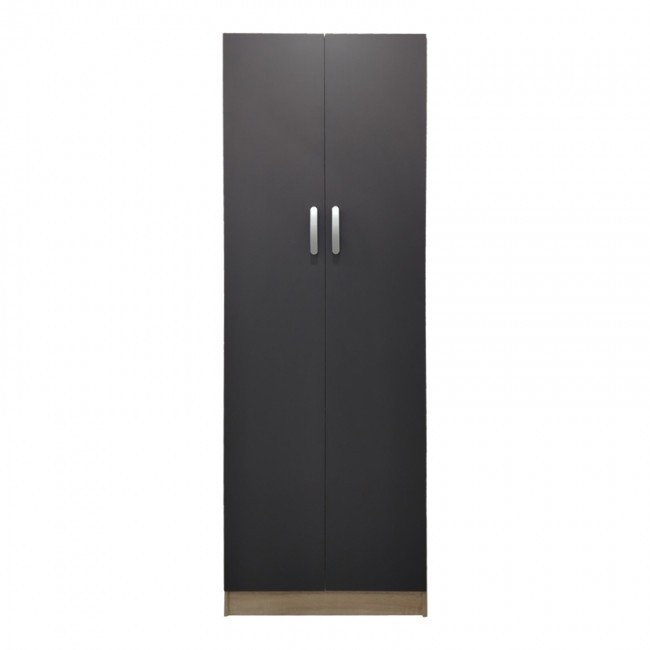 Ντουλάπα δίφυλλη Lego pakoworld σε sonoma-ανθρακί απόχρωση 60x42x180εκ Ντουλάπα δίφυλλη Lego pakoworld σε sonoma-ανθρακί απόχρωση 60x42x180εκ