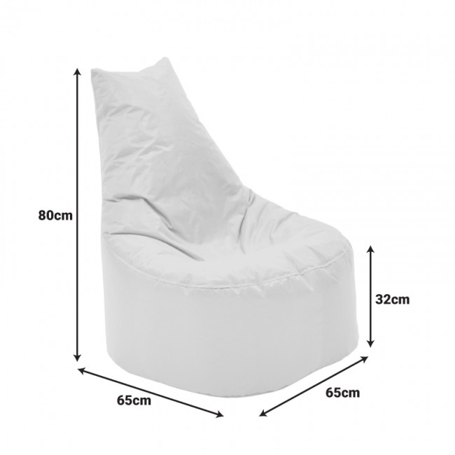 Πουφ πολυθρόνα Norm PRO pakoworld αδιάβροχο μπεζ 65x65x80εκ