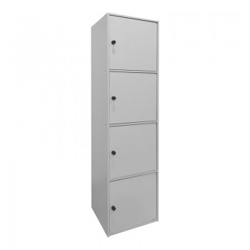 Ντουλάπι-στήλη Gabino pakoworld σε λευκή απόχρωση 40x39x158εκ