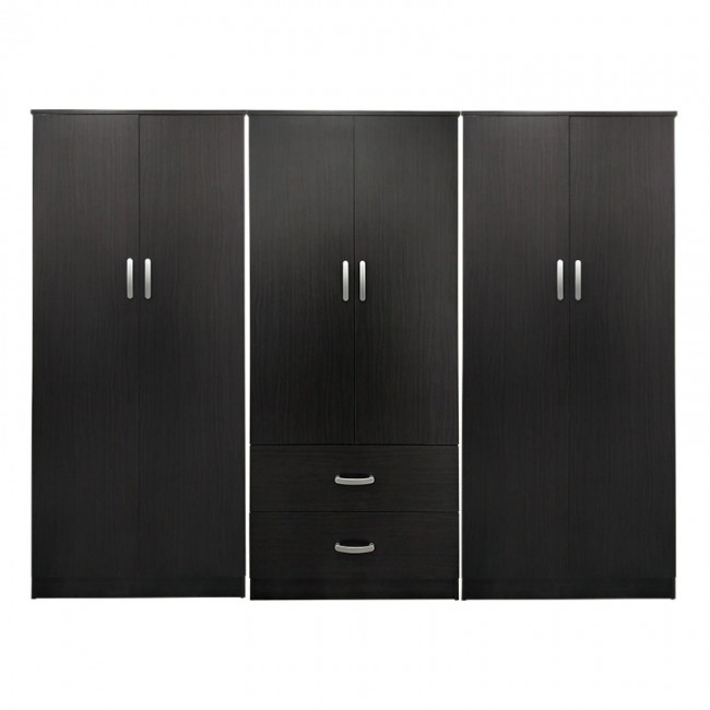 Ντουλάπα τετράφυλλη Lego Ι pakoworld wenge 240x42x180εκ