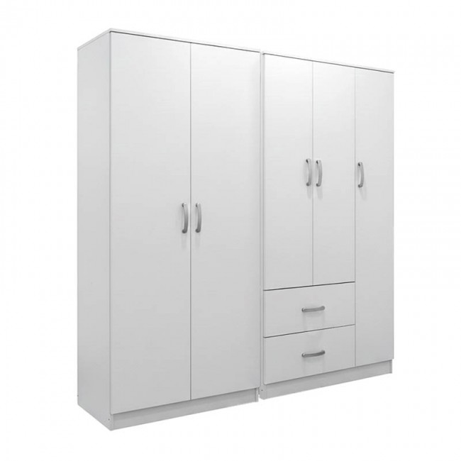 Ντουλάπα πεντάφυλλη Lego I pakoworld λευκή 170x42x180εκ