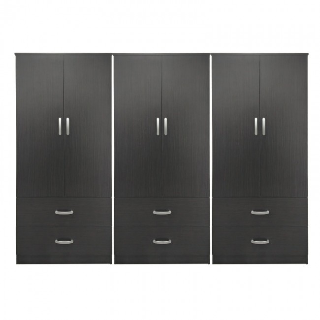 Ντουλάπα εξάφυλλη με συρτάρια Lego pakoworld wenge 240x42x180εκ Ντουλάπα εξάφυλλη με συρτάρια Lego pakoworld wenge 240x42x180εκ