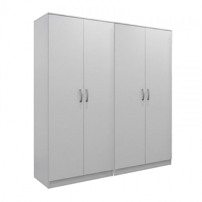 Ντουλάπα τετράφυλλη Lego Ι pakoworld λευκή 160x42x180εκ