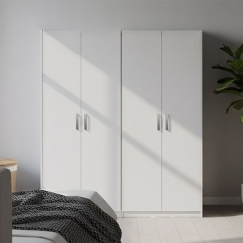 Ντουλάπα τετράφυλλη Lego Ι pakoworld λευκή 160x42x180εκ