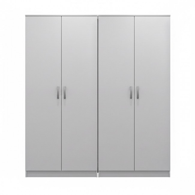 Ντουλάπα τετράφυλλη Lego Ι pakoworld λευκή 160x42x180εκ