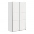 Ντουλάπα ρούχων Kawen pakoworld δίφυλλη με συρόμενες πόρτες λευκό 116.5x60x203εκ