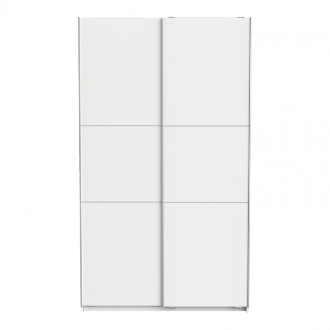 Ντουλάπα ρούχων Kawen pakoworld δίφυλλη με συρόμενες πόρτες λευκό 116.5x60x203εκ