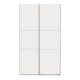 Ντουλάπα ρούχων Kawen pakoworld δίφυλλη με συρόμενες πόρτες λευκό 116.5x60x203εκ