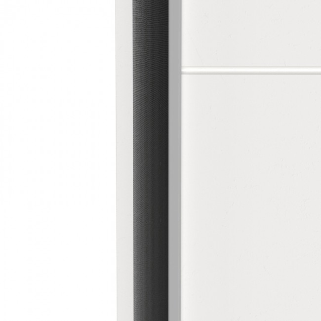 Ντουλάπα ρούχων Kawen pakoworld δίφυλλη με συρόμενες πόρτες λευκό 116.5x60x203εκ