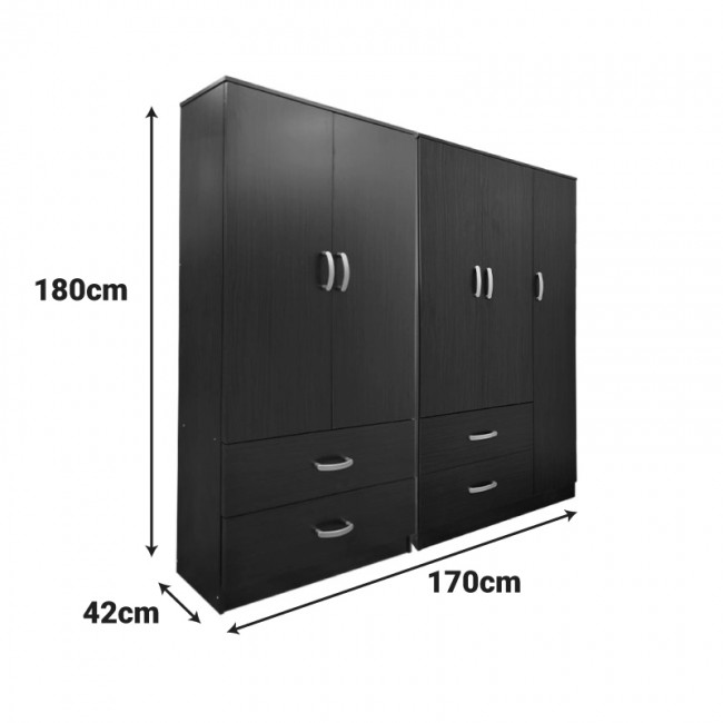 Ντουλάπα πεντάφυλλη Lego pakoworld wenge 170x42x180εκ Ντουλάπα πεντάφυλλη Lego pakoworld wenge 170x42x180εκ