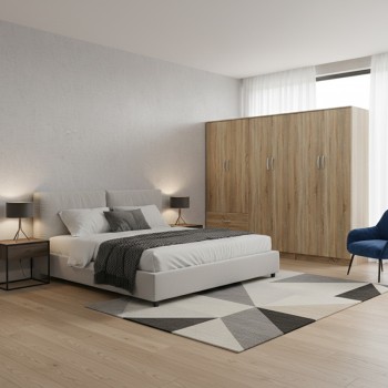 Ντουλάπα εξάφυλλη Lego I pakoworld sonoma 240x42x180εκ