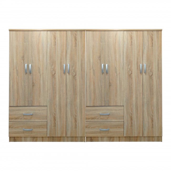 Ντουλάπα οχτάφυλλη Lego pakoworld sonoma 241x42x181εκ