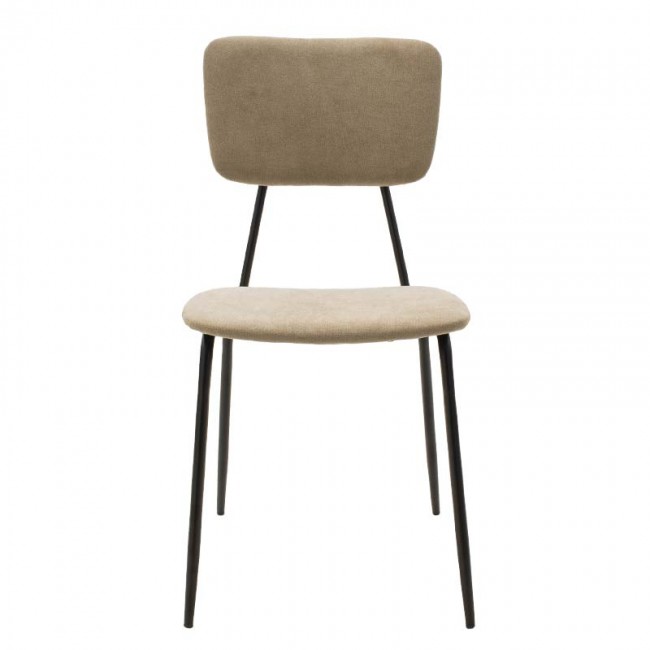 Καρέκλα Tania pakoworld ύφασμα μπεζ antique-μαύρο πόδι Καρέκλα Tania pakoworld ύφασμα μπεζ antique-μαύρο πόδι