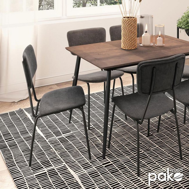 Καρέκλα Tania pakoworld ύφασμα ανθρακί antique-μαύρο πόδι Καρέκλα Tania pakoworld ύφασμα ανθρακί antique-μαύρο πόδι