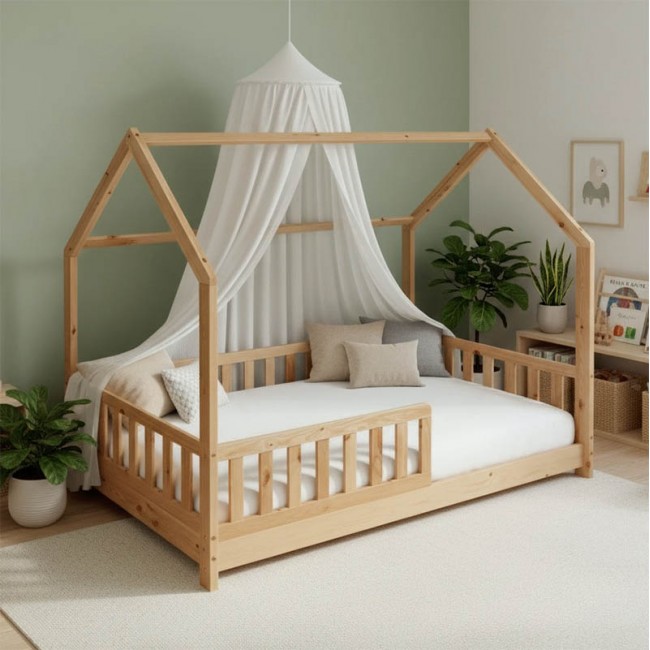 Παιδικό κρεβάτι Sleepy pakoworld τ. Montessori φυσικό 90x190εκ