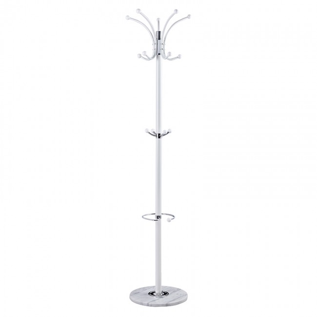 Καλόγερος ρούχων Nicolo pakoworld μέταλλο λευκό Φ37x175εκ Καλόγερος ρούχων Nicolo pakoworld μέταλλο λευκό Φ37x175εκ