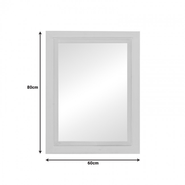 Καθρέπτης Joliene Inart mdf σε λευκή αντικέ-φυσική απόχρωση 60x80x2.1εκ Καθρέπτης Joliene Inart mdf σε λευκή αντικέ-φυσική απόχρωση 60x80x2.1εκ