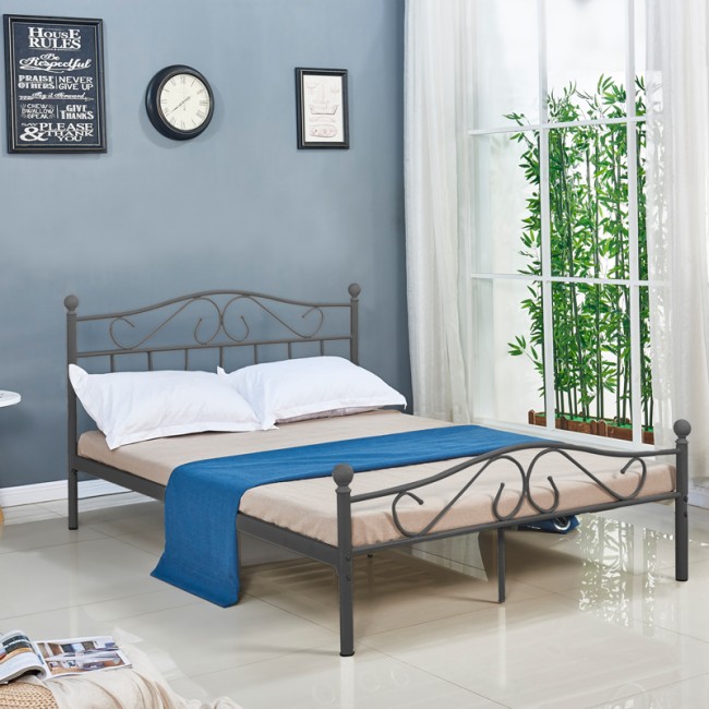 Κρεβάτι Yorick pakoworld μαύρο μεταλλικό 150x200εκ Κρεβάτι Yorick pakoworld μαύρο μεταλλικό 150x200εκ