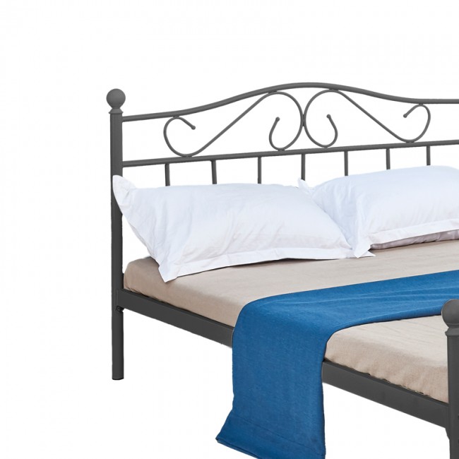 Κρεβάτι Yorick pakoworld μαύρο μεταλλικό 150x200εκ Κρεβάτι Yorick pakoworld μαύρο μεταλλικό 150x200εκ